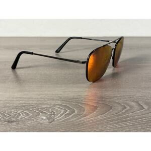 Pugs Sunglasses Style #M4 Black Frame Red Mirrored Lens Aviator-EUC